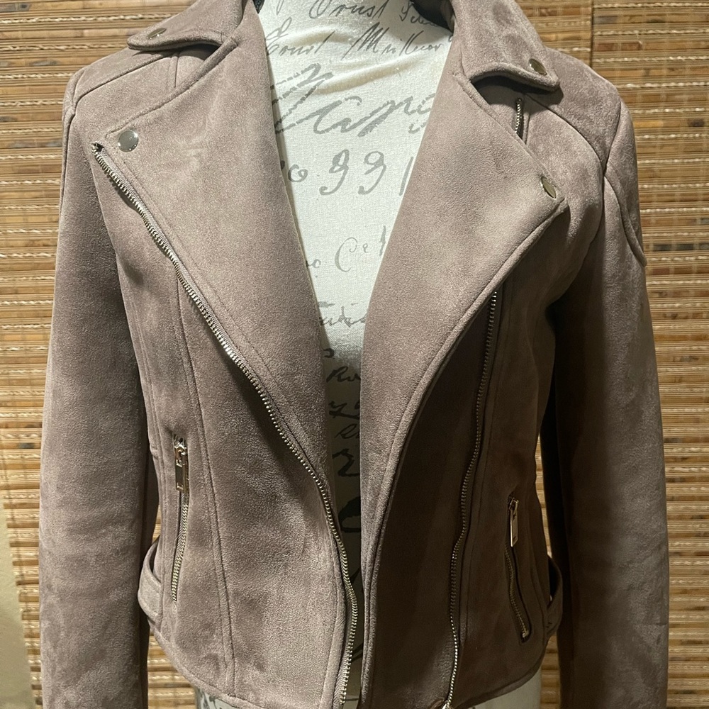 Suede Biker Jacket - image 3